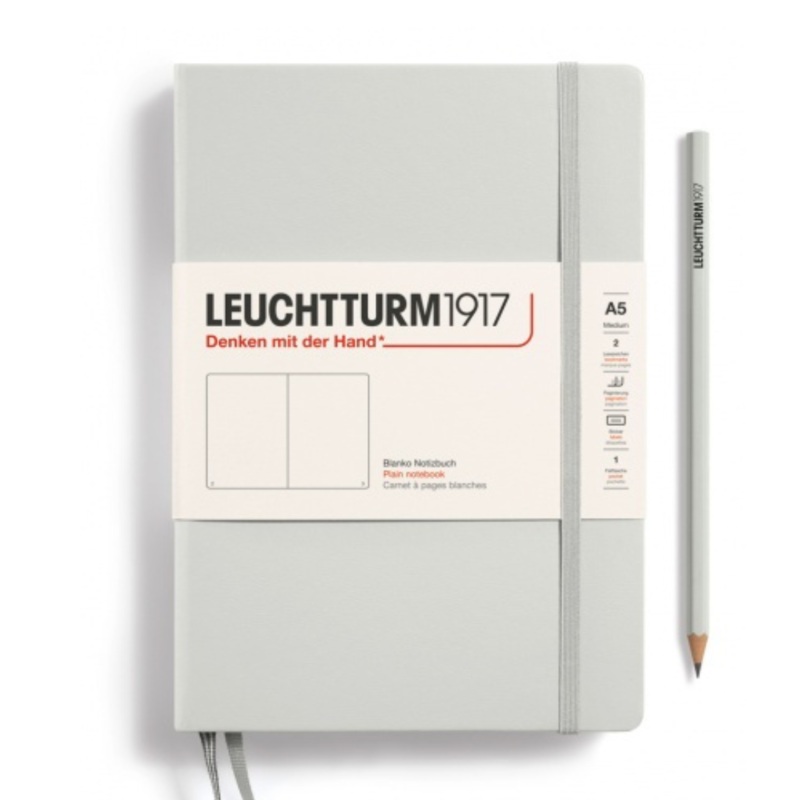 Leuchtturm1917 Natural Colours A5 Medium Hardcover Notebook – Light Grey