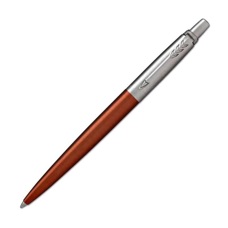 Parker Jotter Ballpoint Pen in Chelsea Orange with Chrome Trim