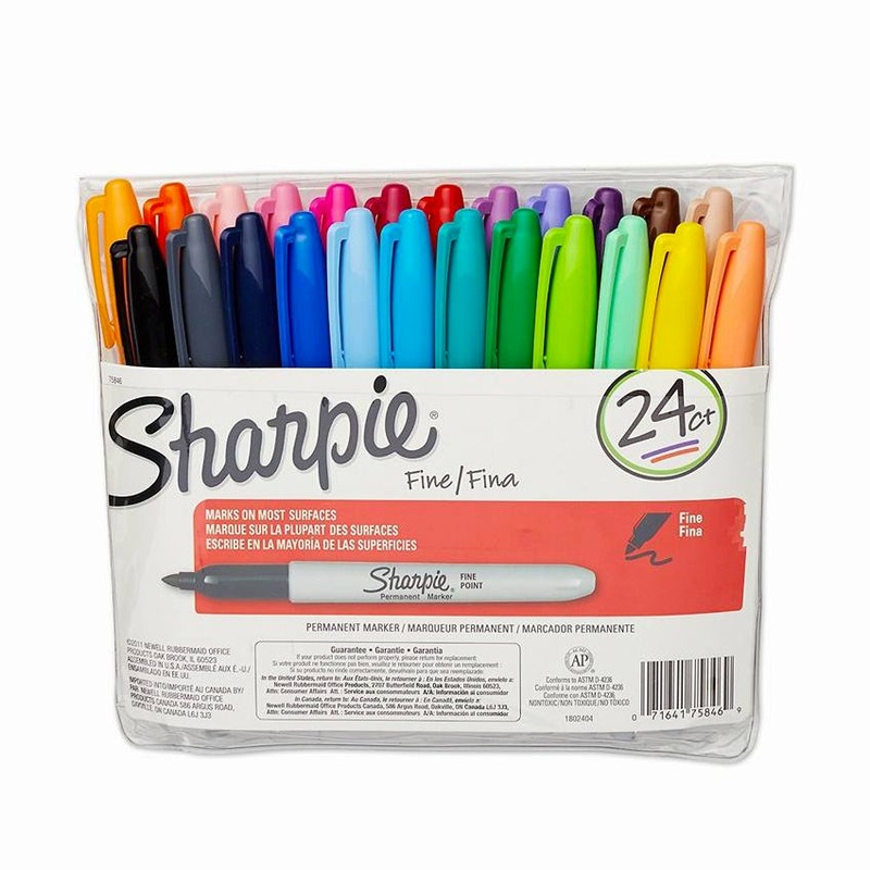 Sharpie Fine Point Permanent Markers Assorted Set of 24