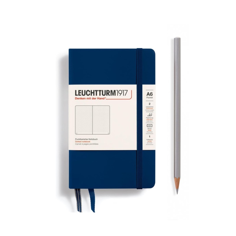 Leuchtturm1917 A6 Pocket Hardcover Notebook – Dotted / Navy