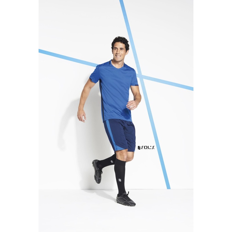 T shirt V neck 100% breathable polyester CLASSICO ADULTS’ CONTRAST