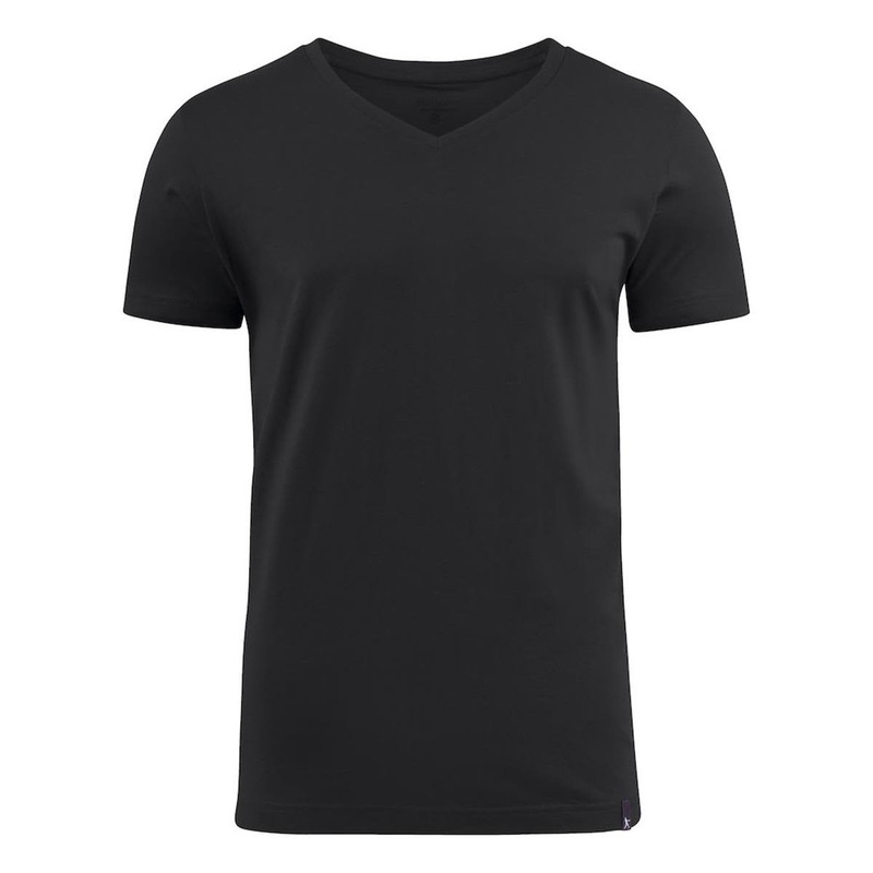 American V Men’s V Neck Tee|Black|White