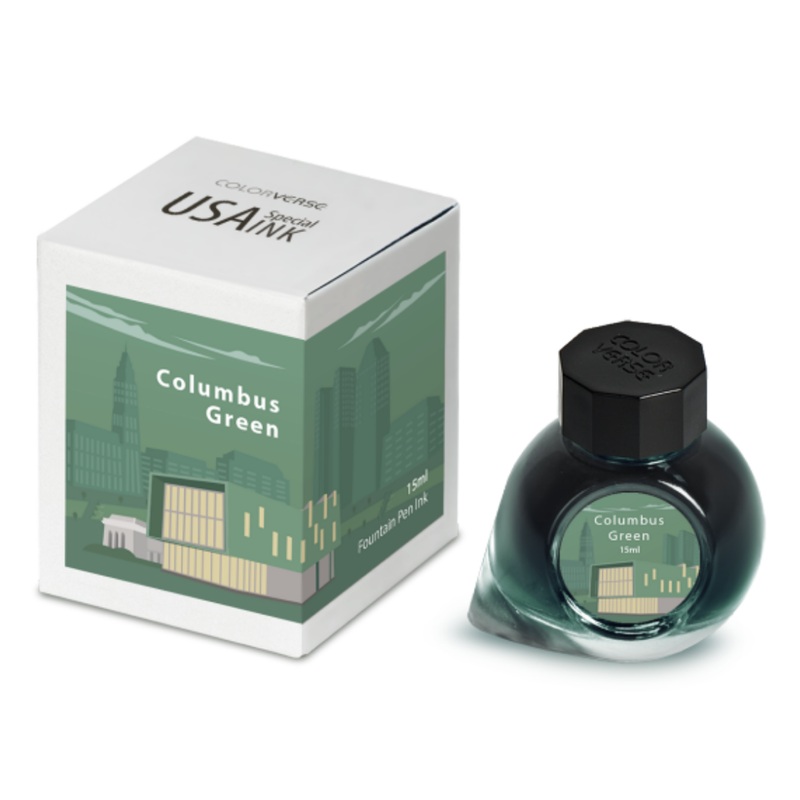 Colorverse Columbus Green (15ml) Bottled Ink (USA Special Series, Ohio)