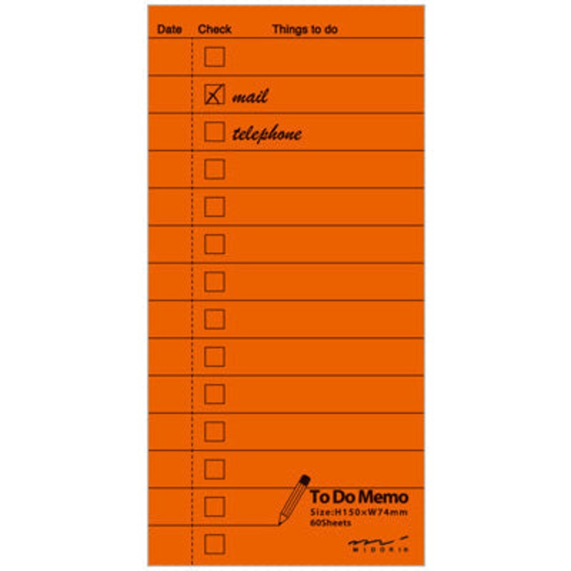 Midori To Do Memo Pad – Orange