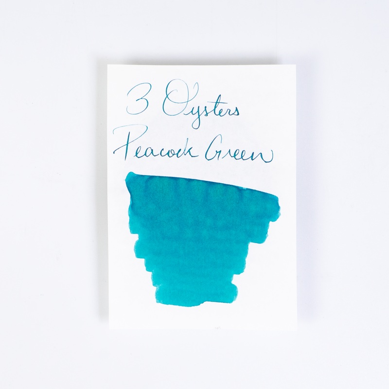 3 Oysters Peacock Green (38ml) Bottled Ink (Delicious)