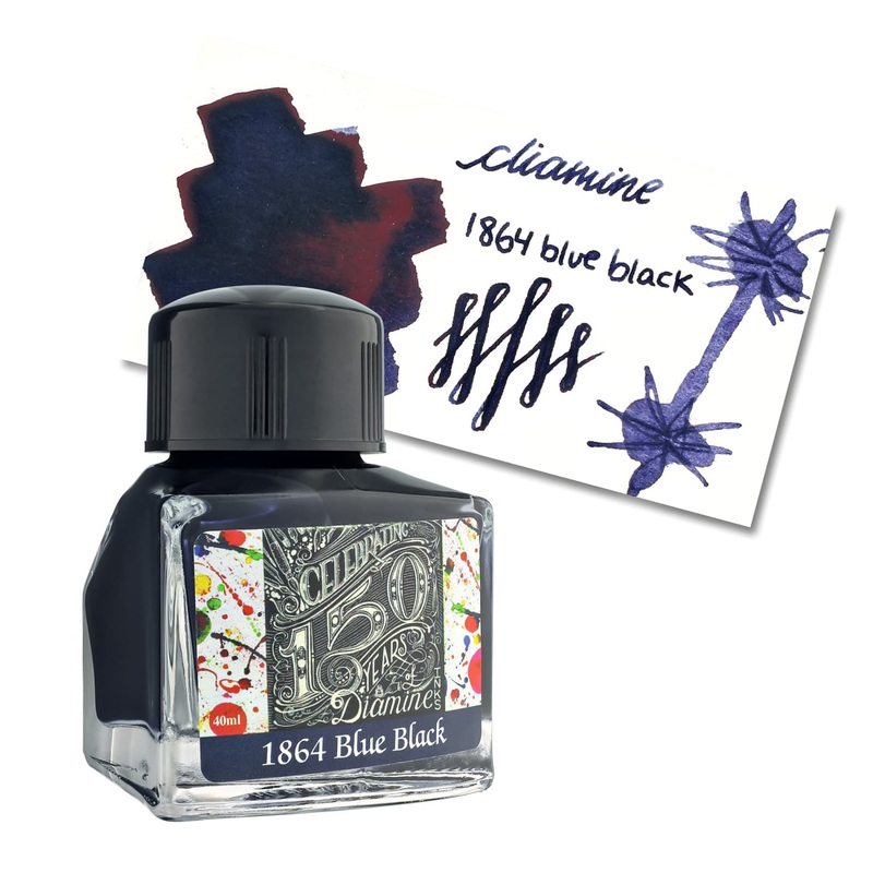 Diamine 150th Anniversary Bottled Ink in 1864 Blue Black – 40 mL