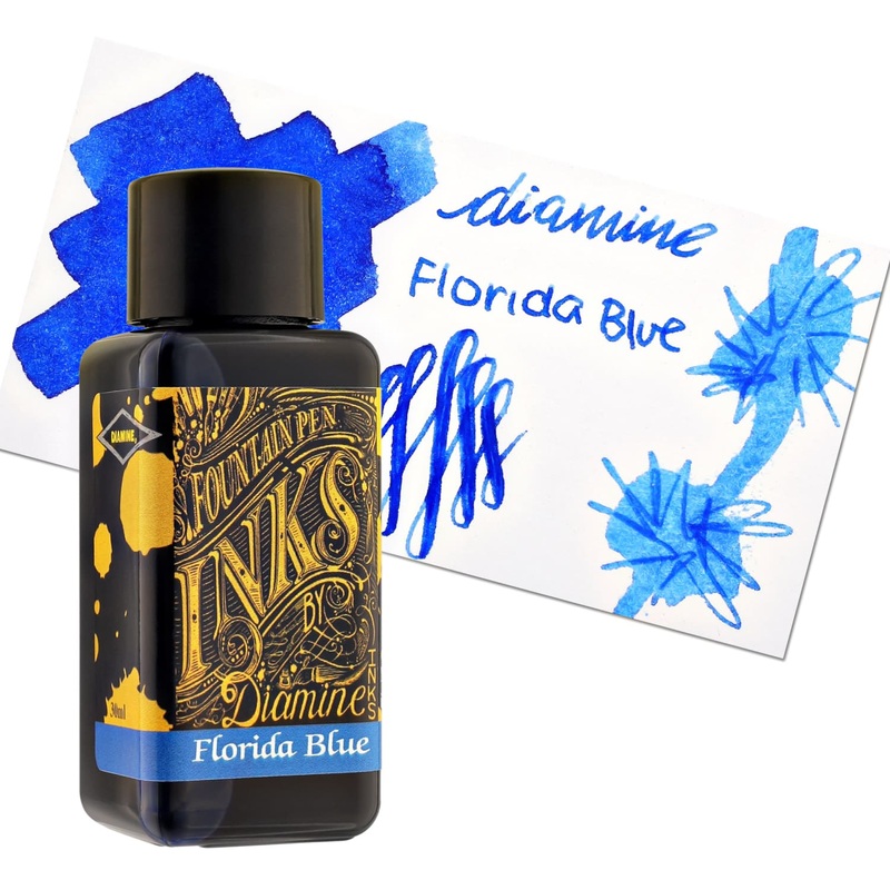 Diamine Classic Bottled Ink in Florida Blue