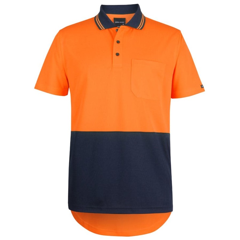 JB’s Hv S/S Drop Tail Polo|Orange Dark Blue