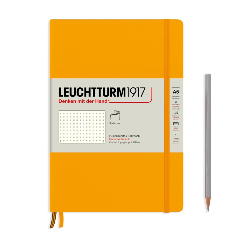 Leuchtturm1917 A5 Medium Softcover Notebook – Dotted / Rising Sun