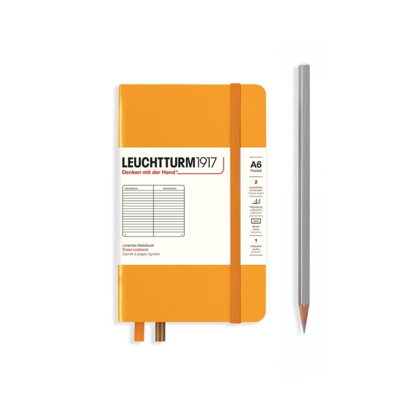 Leuchtturm1917 A6 Pocket Hardcover Notebook – Ruled / Rising Sun