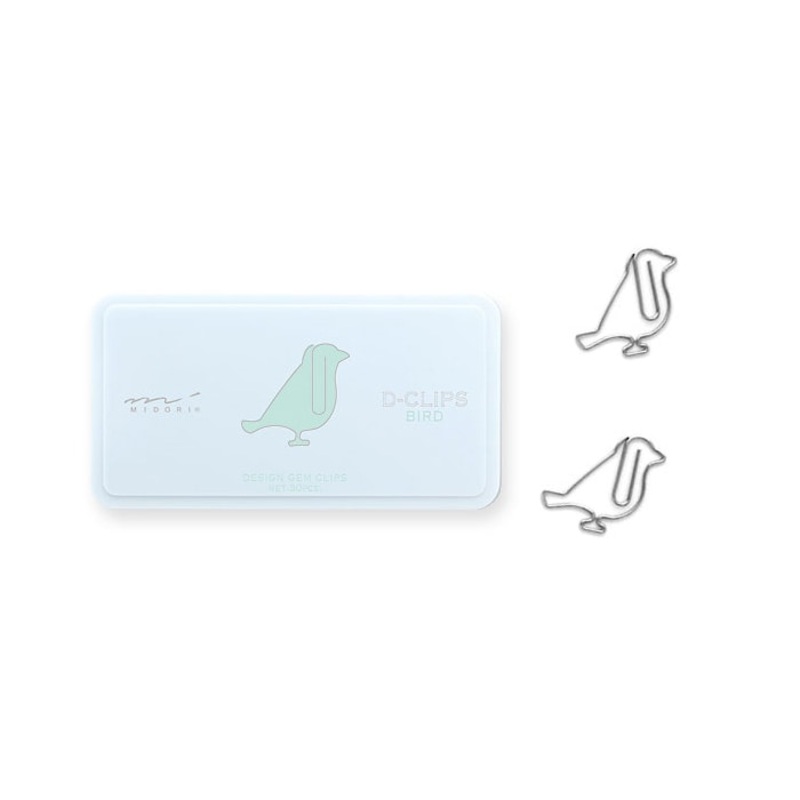 Midori D-Clips Paper Clip Bird