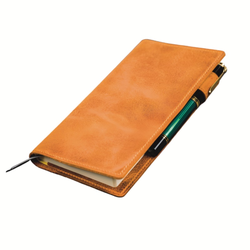 Galen Leather Slim Hobonichi Planner Cover – Crazy Horse Honey Ochre