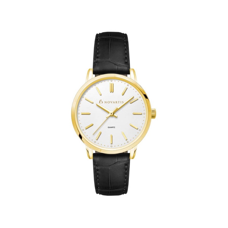 Ladies Dress Watch (Gold), Leather Strap