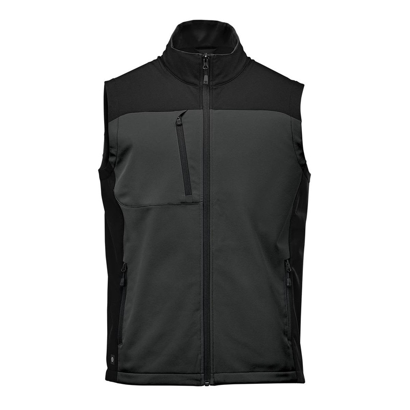 Men’s Cascades Softshell Vest|Azure BlueBlack|BlackBlack|DolphinBlack|NavyNavy