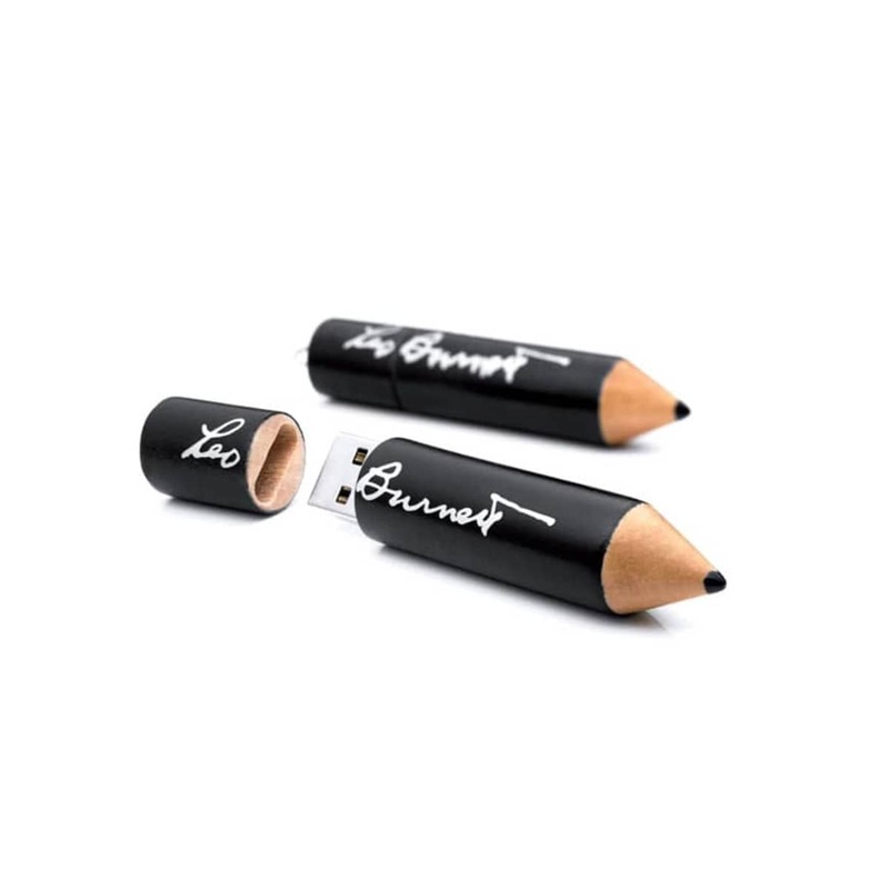 USB pencil in wood with magnetic closure  (factory direct MOQ)