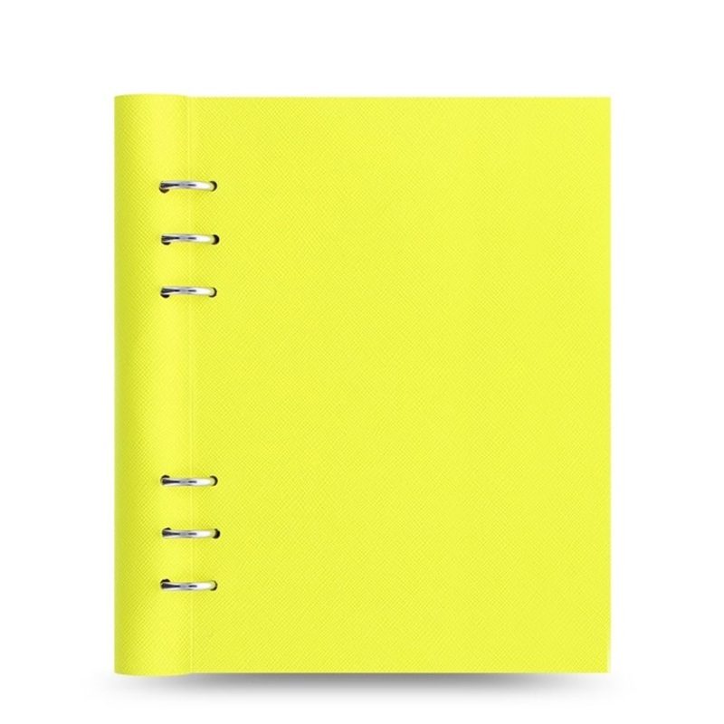 Filofax A5 Clipbook Saffiano-Fluoro Yellow