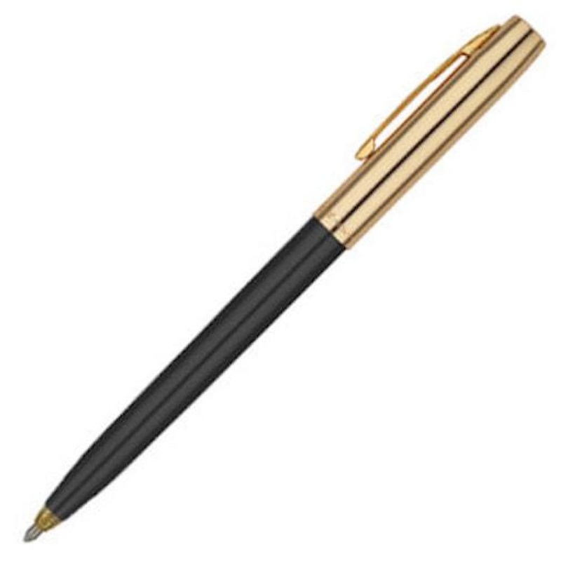 Fisher Space Pen Cap-O-Matic Ballpoint Pen in Black with Brass Trim