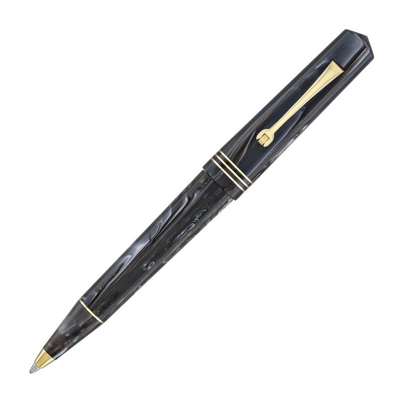 Leonardo Momento Zero Ballpoint Pen in Horn Gold Trim