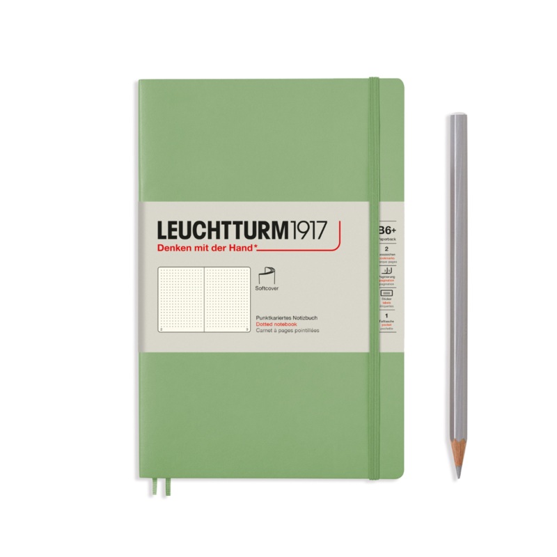 Leuchtturm1917 B6+ Softcover Notebook – Dotted / Sage