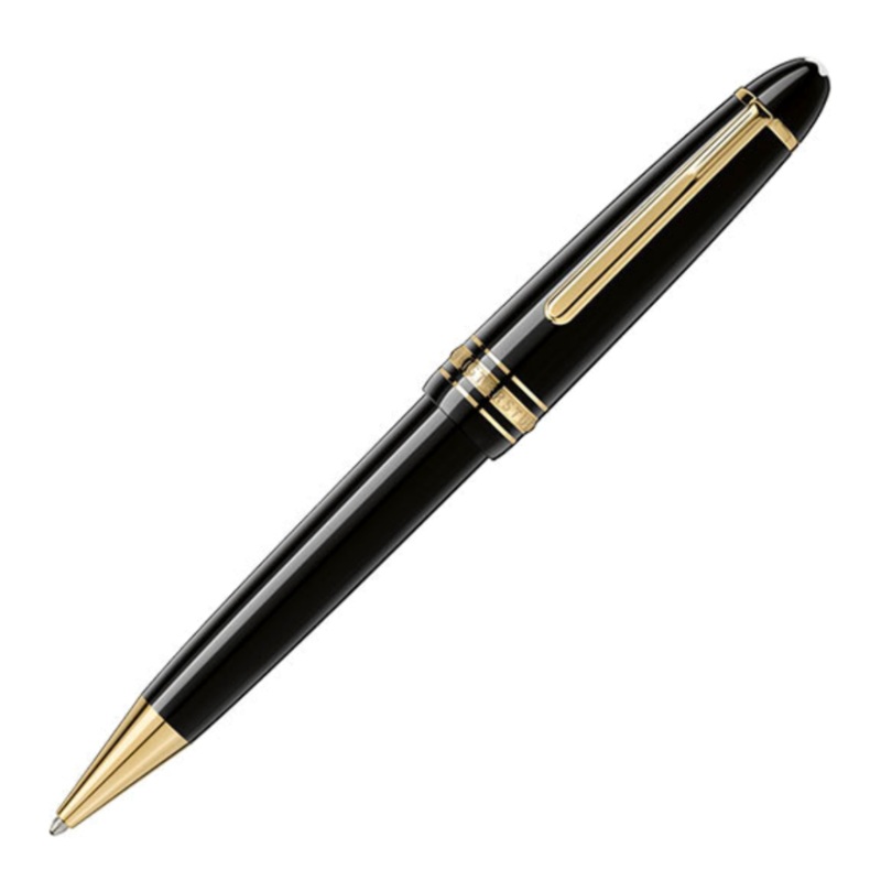 Montblanc Ballpoint – Black with Gold Trim (Meisterstck LeGrand)