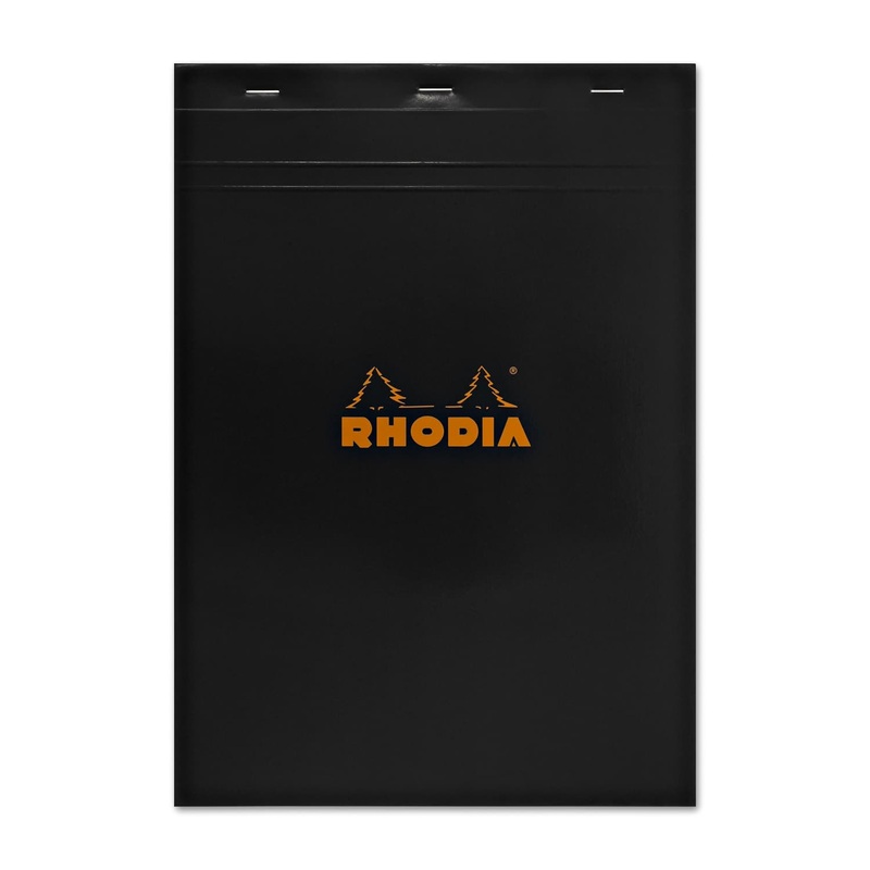 Rhodia No. 18 Staplebound 8.25 x 11.75 Notepad in Black