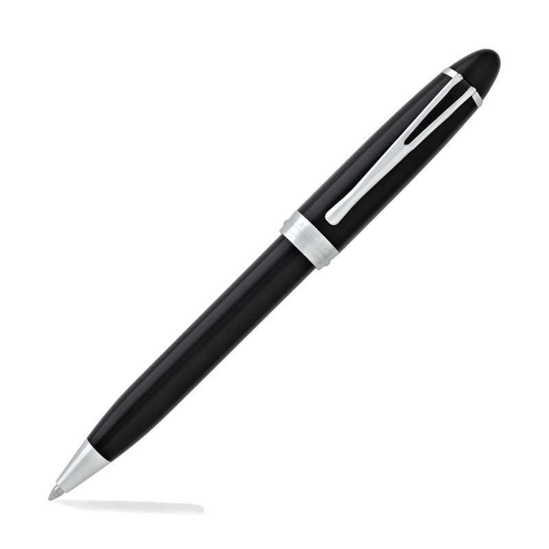 Aurora Ipsilon Deluxe Ballpoint Pen in Black with Chrome Trim