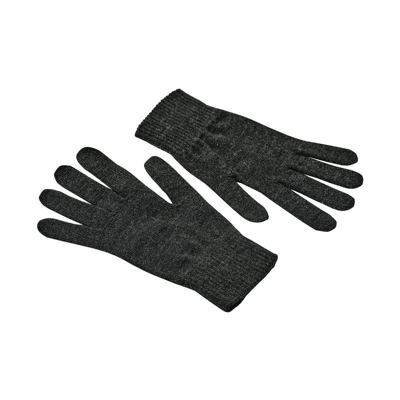 Avalante Knit Gloves|Black|Charcoal Heather
