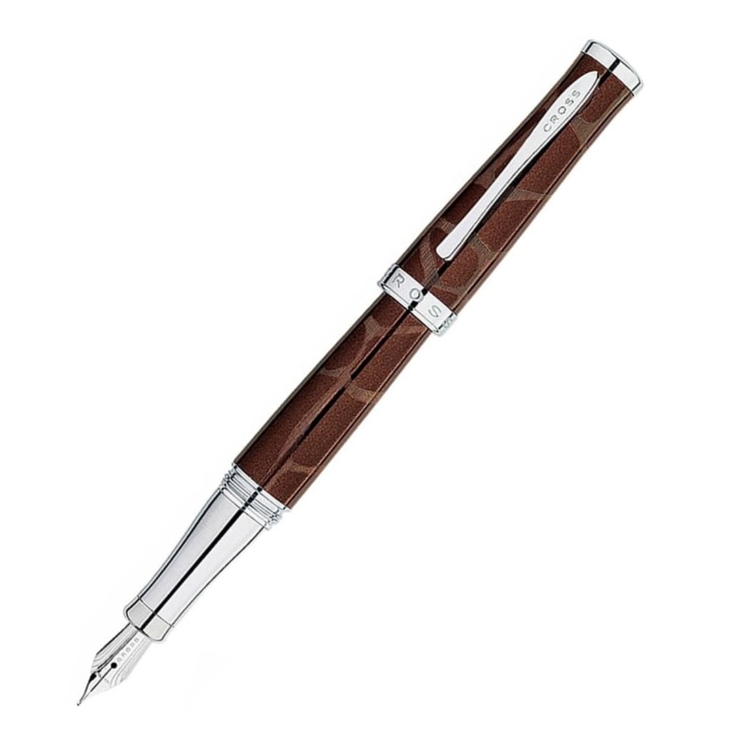 Cross Sauvage Brown Tourmaline/Giraffe Medium Point Fountain Pen – CLO