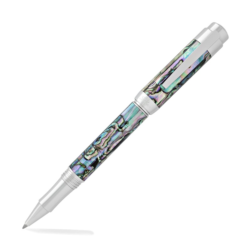 Laban Abalone Rollerball Pen in New Abalone with Chrome Trim