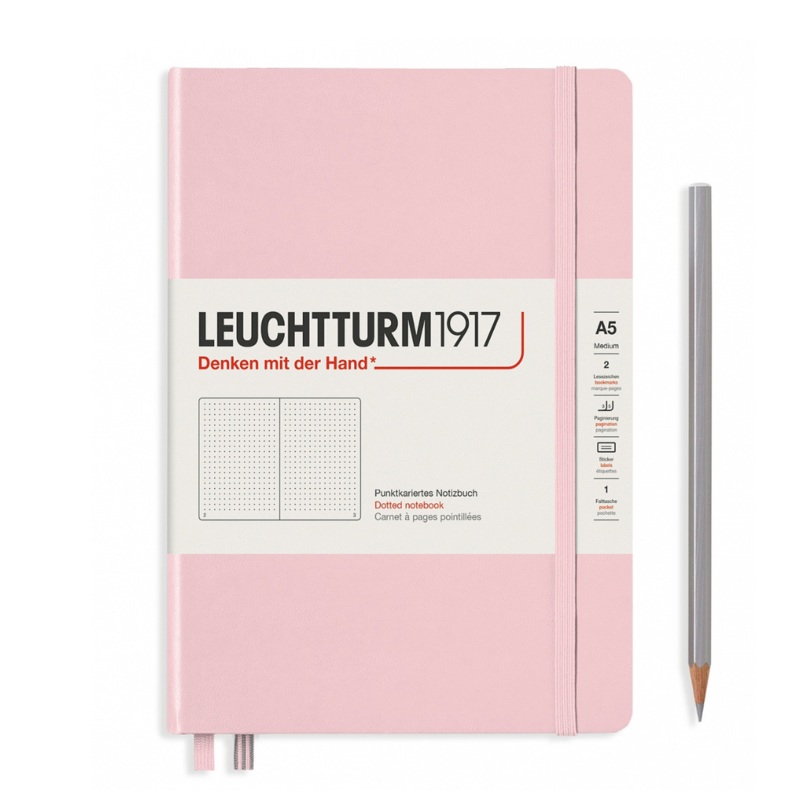 Leuchtturm1917 A5 Medium Hardcover Notebook – Dotted / Powder