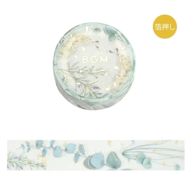 BGM Foil Stamping Masking Tape: Life – Natural/Green