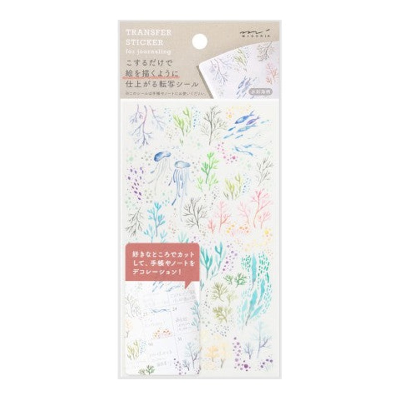 Midori Transfer Stickers – Watercolor Sea