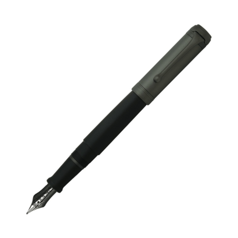 Aurora Talentum Fountain Pen – Black OPS with Ruthenium Metal Cap