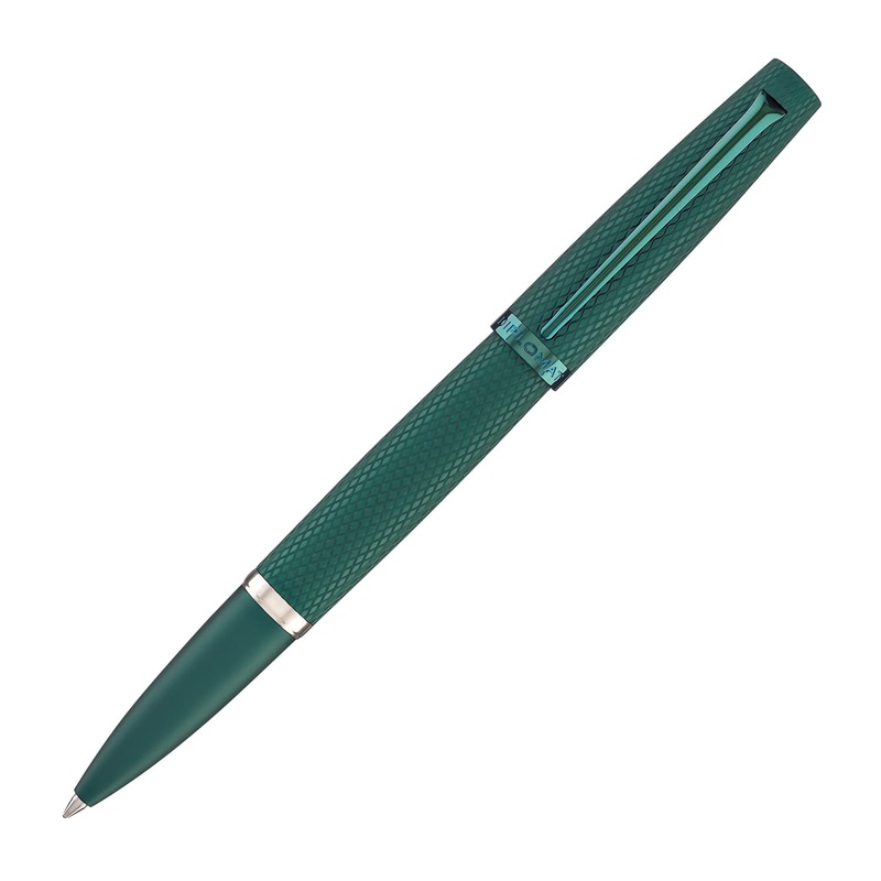 Diplomat Viper Rollerball Pen in Green Guilloche
