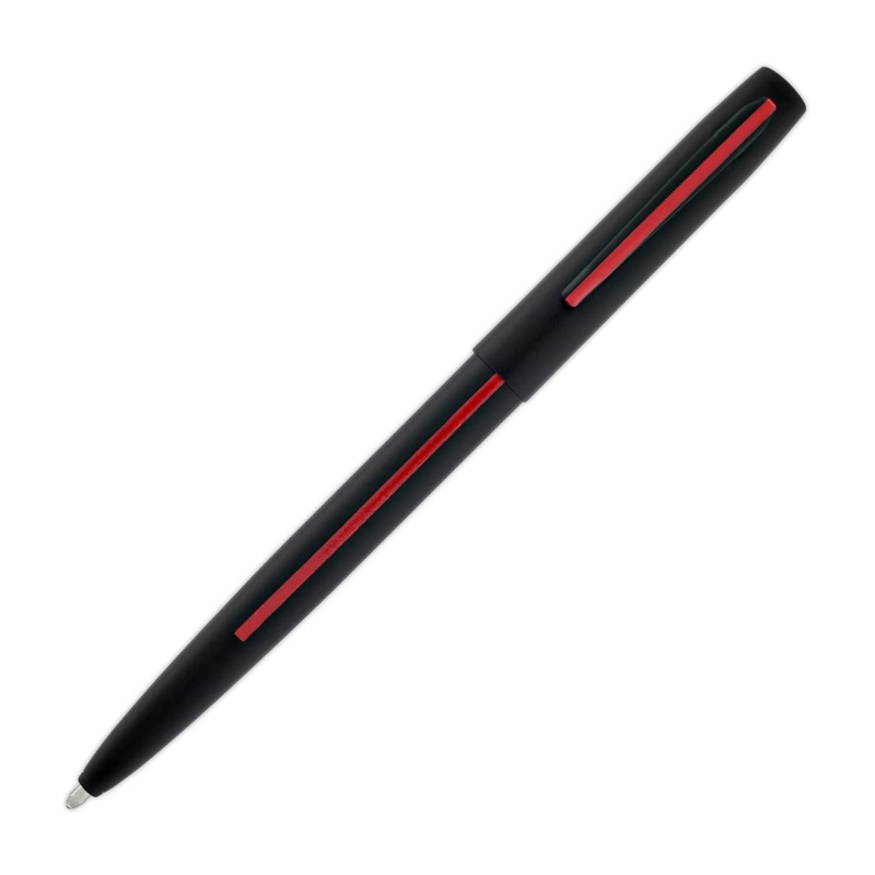 Fisher Space Pen Cap-O-Matic Ballpoint Pen in Non-Reflective Black Firefighter Edition