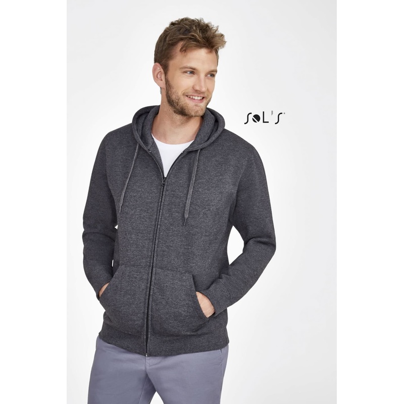 Hoodie  Men’s lined hood , hidden zip , 50% cotton , 50% polyester SEVEN