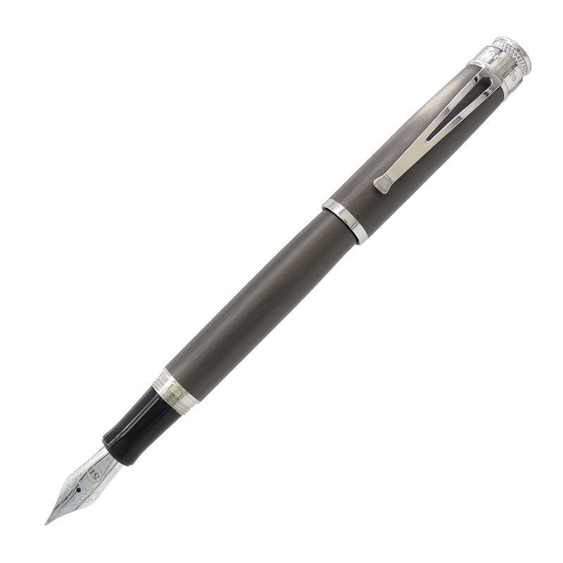 Retro 51 Tornado Platinum Executive Fountain Pen – Black Nickel Platinum