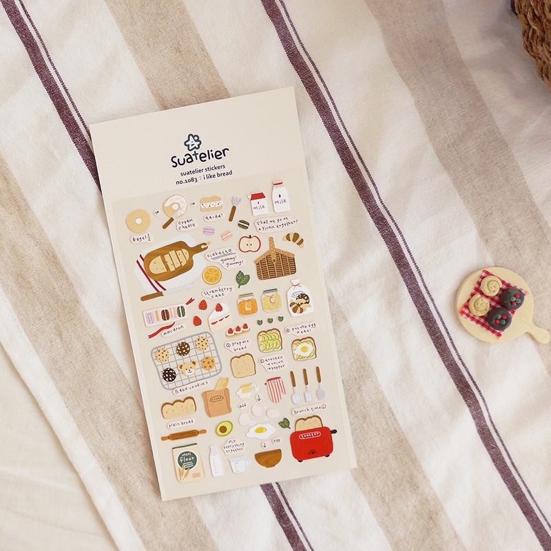 Suatelier Daily Deco Stickers –  I Like Bread Sticker