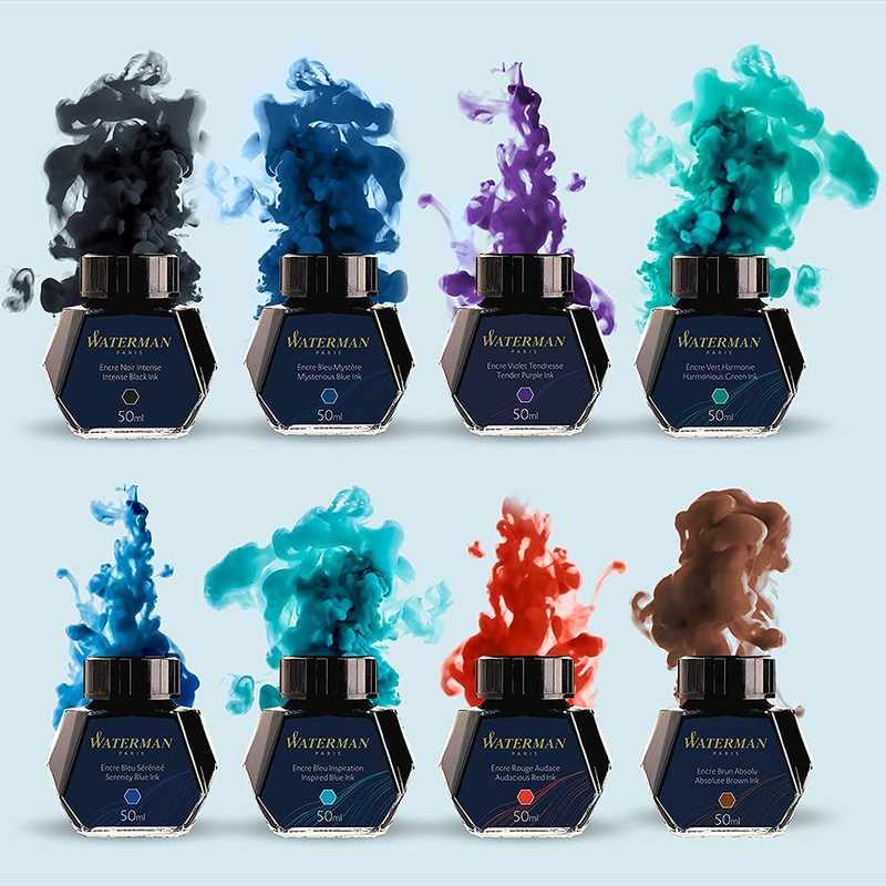 Waterman 50ml Ink Bottle|Serenity Blue|Mysterious Blue|Intense Black|Serenity Blue |MWS Options 3879853203