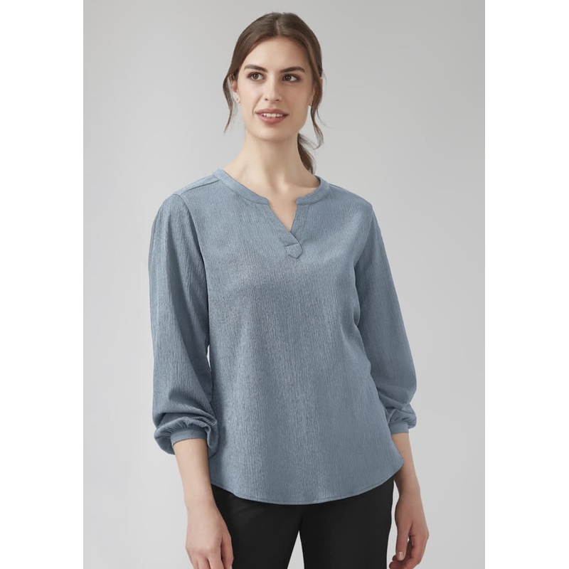 Womens Ruche Long Sleeve Blouse