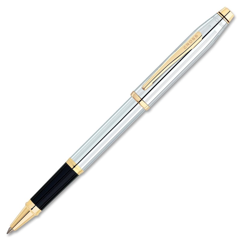 Cross Century II Medalist Selectip Rollerball Pen in Chrome with Gold Trim