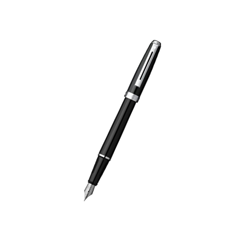 Sheaffer Prelude Fountain Pen – Black Lacquer Finish with Nickel Plate Trim / Medium (FPD 2024)