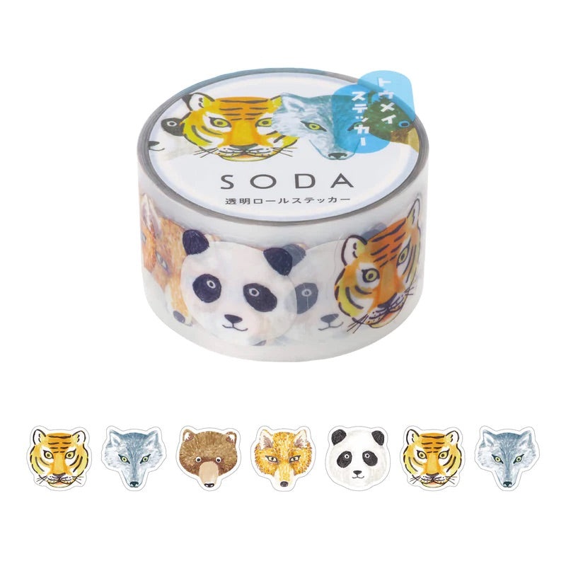 KITTA Soda Transparent Masking Tape (Sticker Type) – Zoo