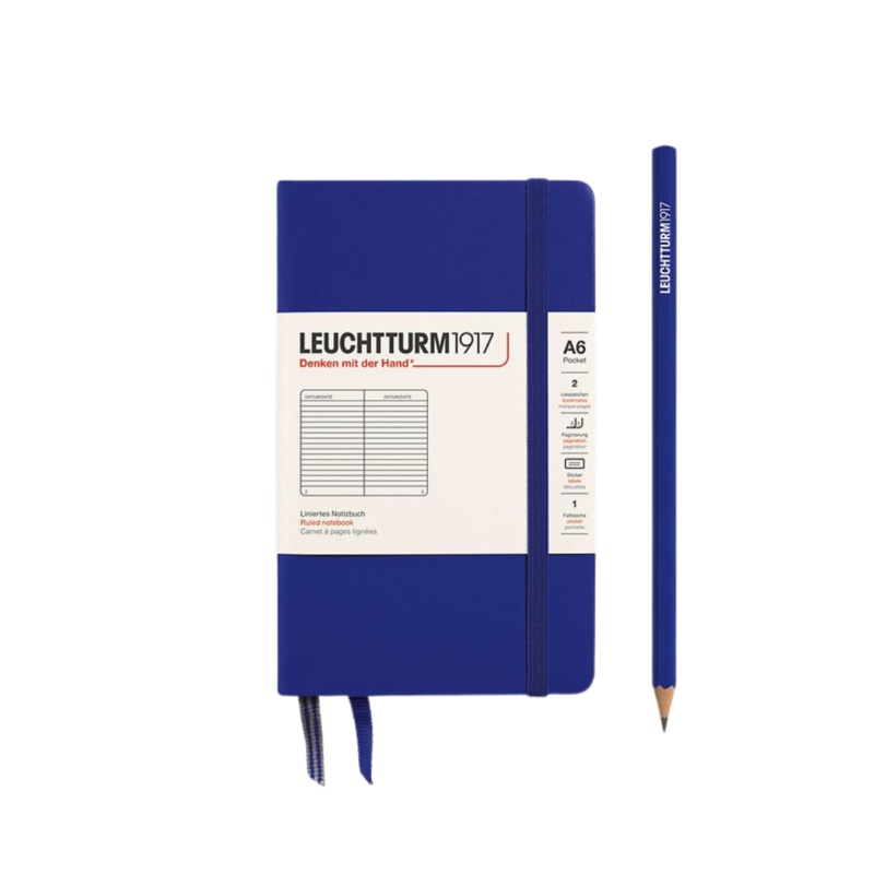 Leuchtturm1917 A6 Pocket Hardcover Notebook – Ruled / Ink