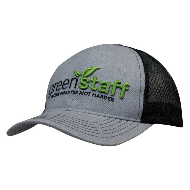 Light Brushed Poly Cotton Marle Cap with Honeycomb Mesh Back