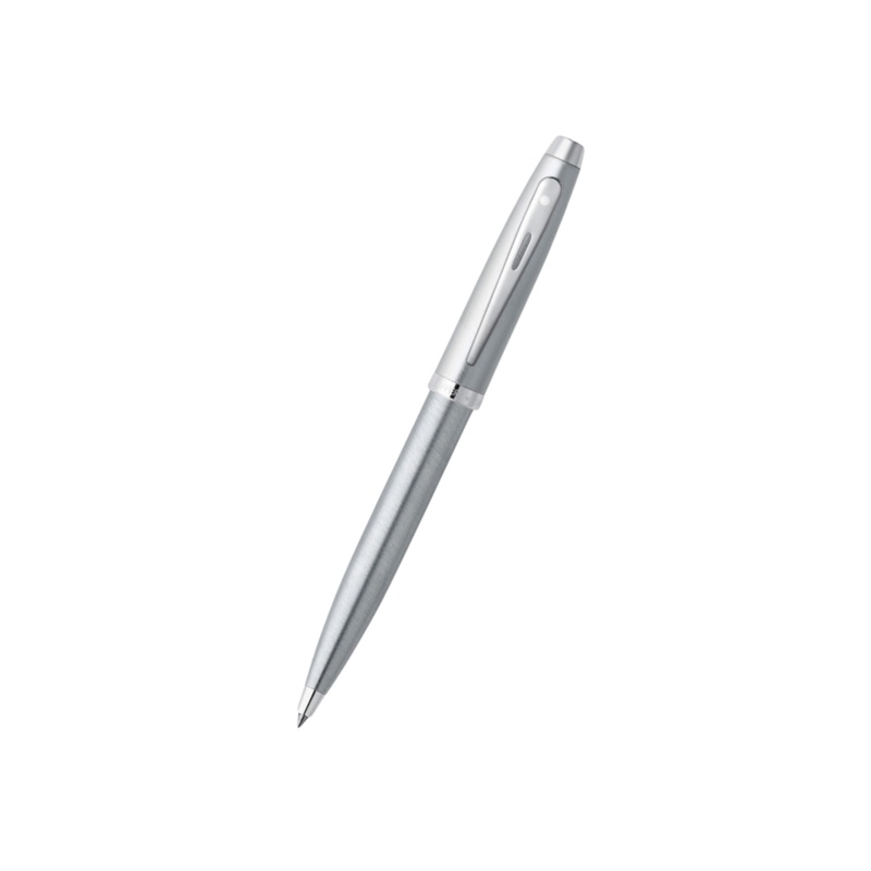 Sheaffer 100 E9306 Ballpoint Pen – Brushed Chrome with Chrome Plated Trims