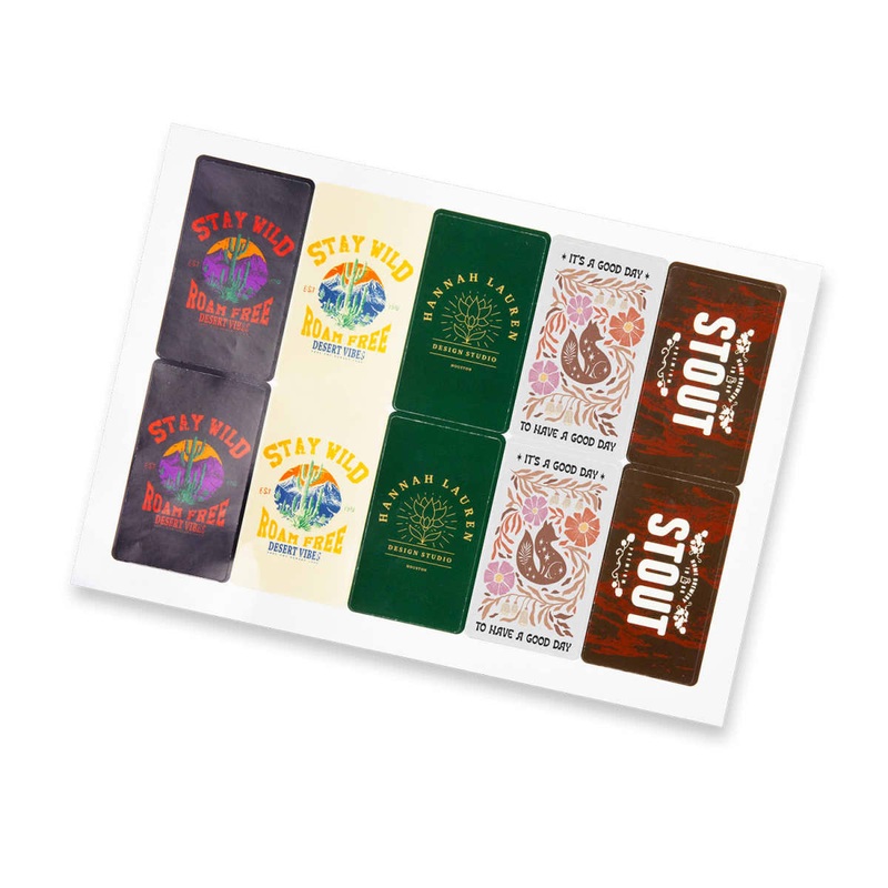 Sticker Sheet 88 x 50mm Rectangle – Gloss