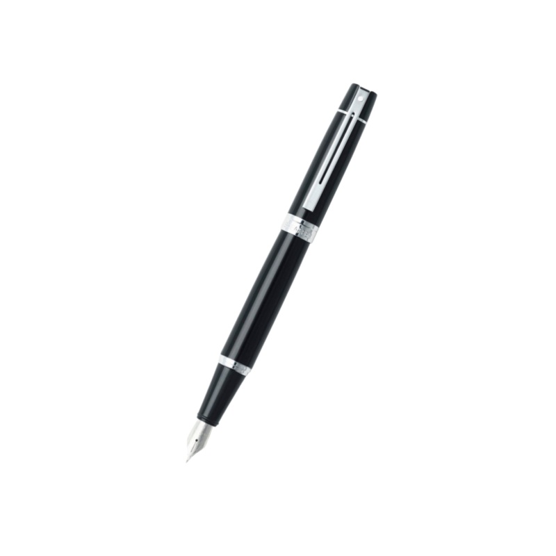 Sheaffer 300 E9312 Fountain Pen – Glossy Black with Chrome Plated Trims