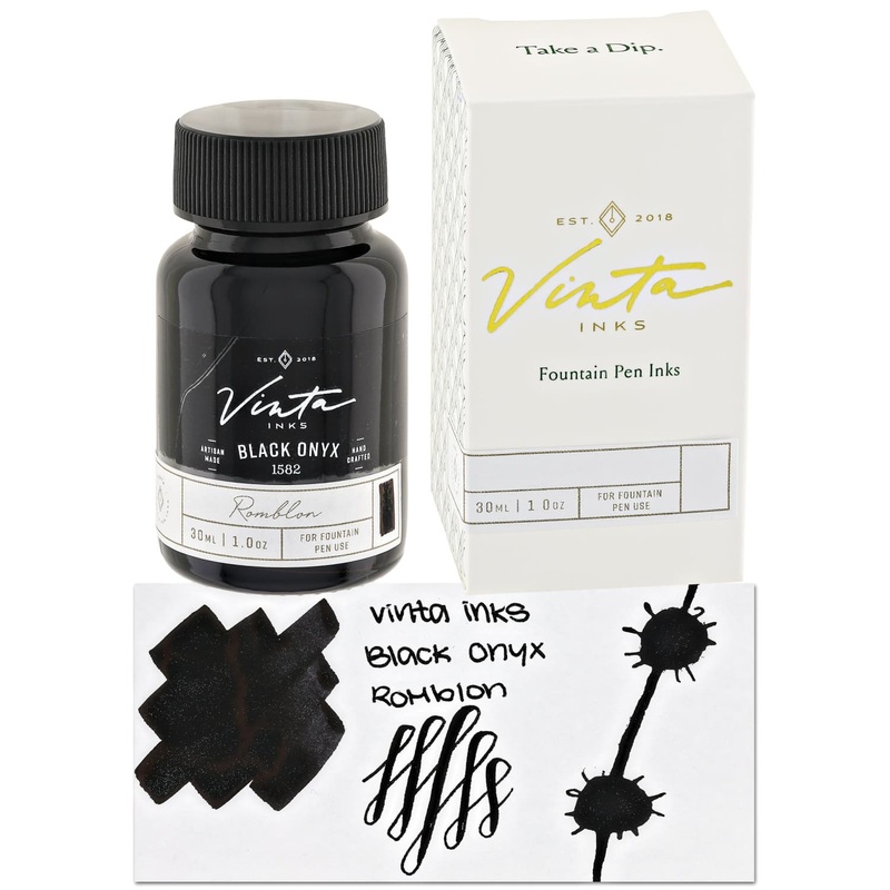 Vinta Inks 3.0 Bottled Ink in Black Onyx [Romblon 1582] – 30mL
