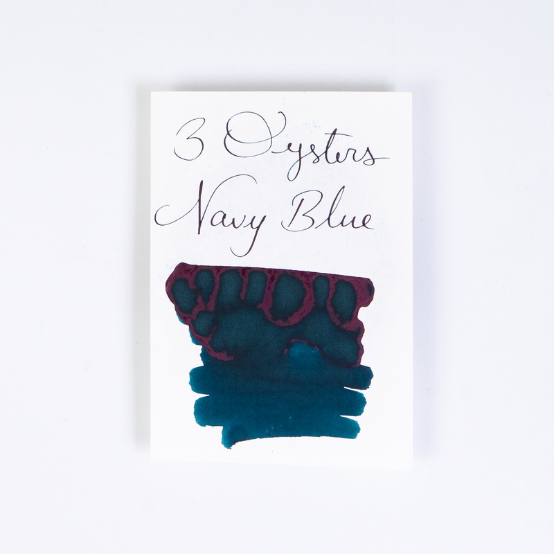 3 Oysters Navy Blue (38ml) Bottled Ink (Delicious)